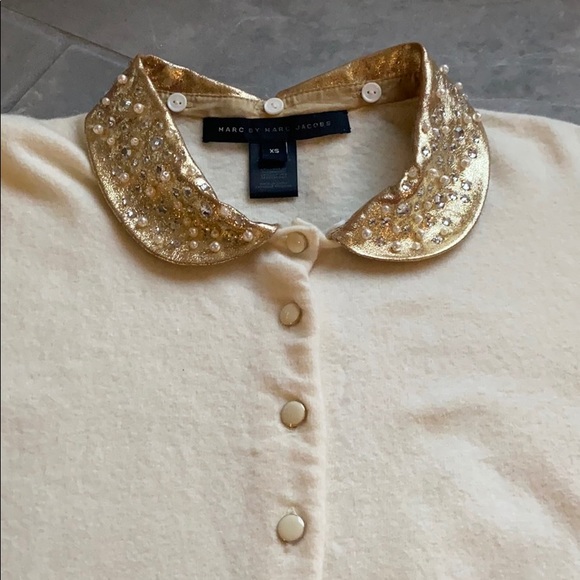 Marc Marc Jacobs cardigan with gold collar - Picture 2 of 4